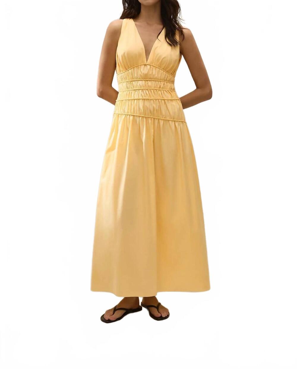 NEW FAITHFULL THE BRAND saja maxi dress in banana